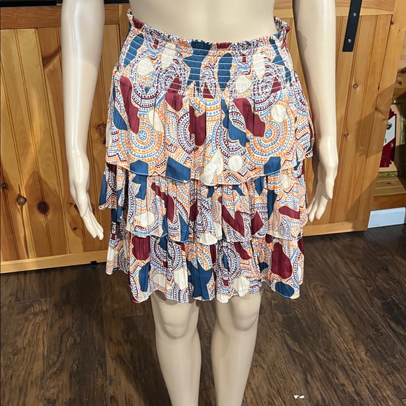 Anthropologie Printed A-Line Mini Skirt SIZE M - Picture 5 of 7